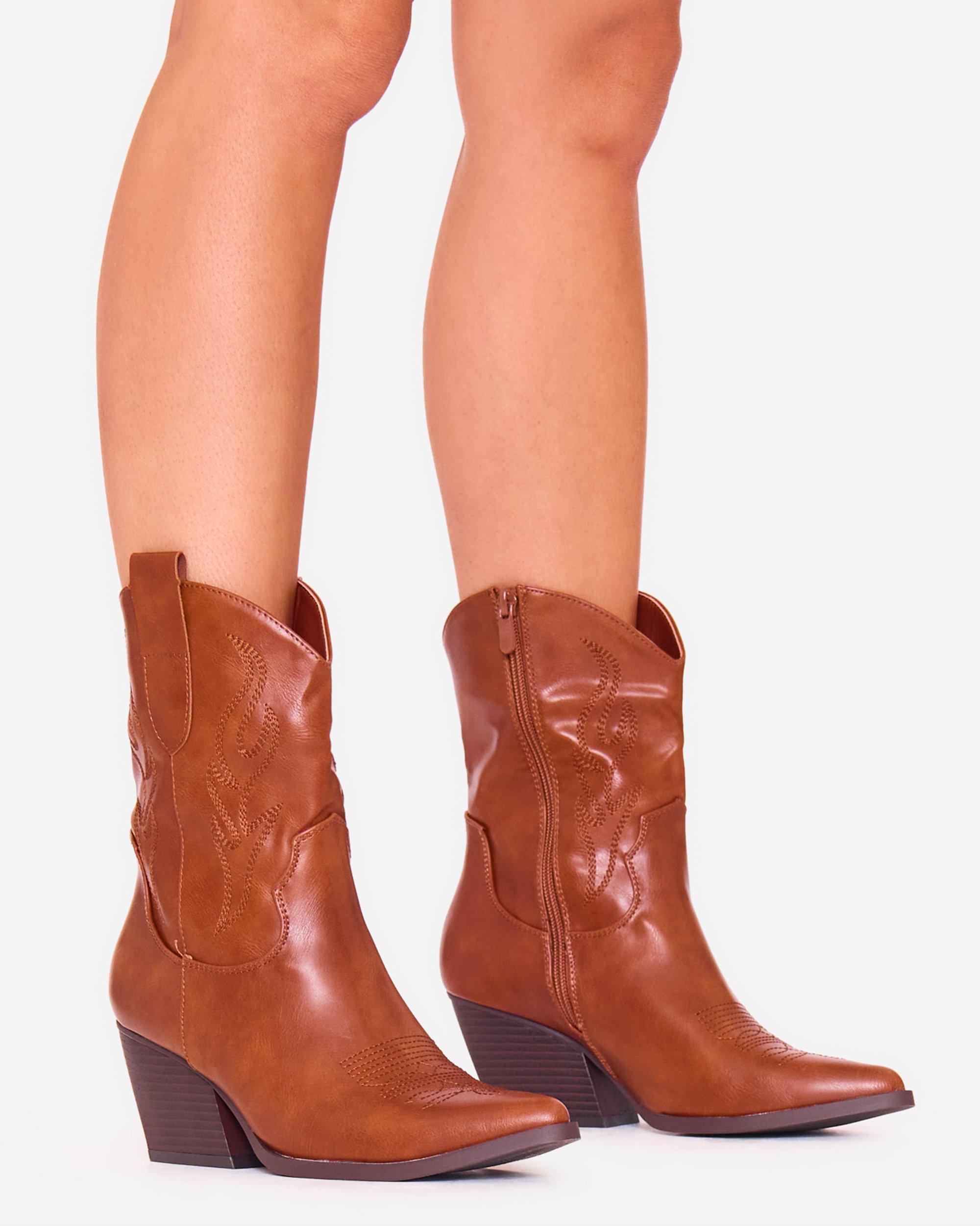 thumbnail image 2 of Embroidered Western Ankle Boots For Women - Pointed Toe Cowboy Style - Shop Now 2 of 10