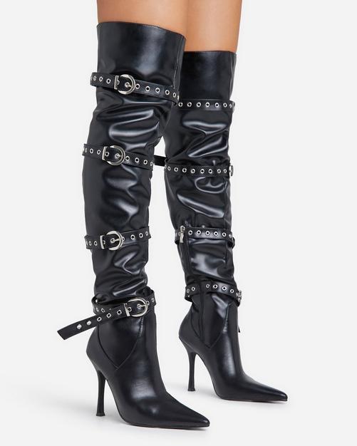 High heel thigh outlet boots