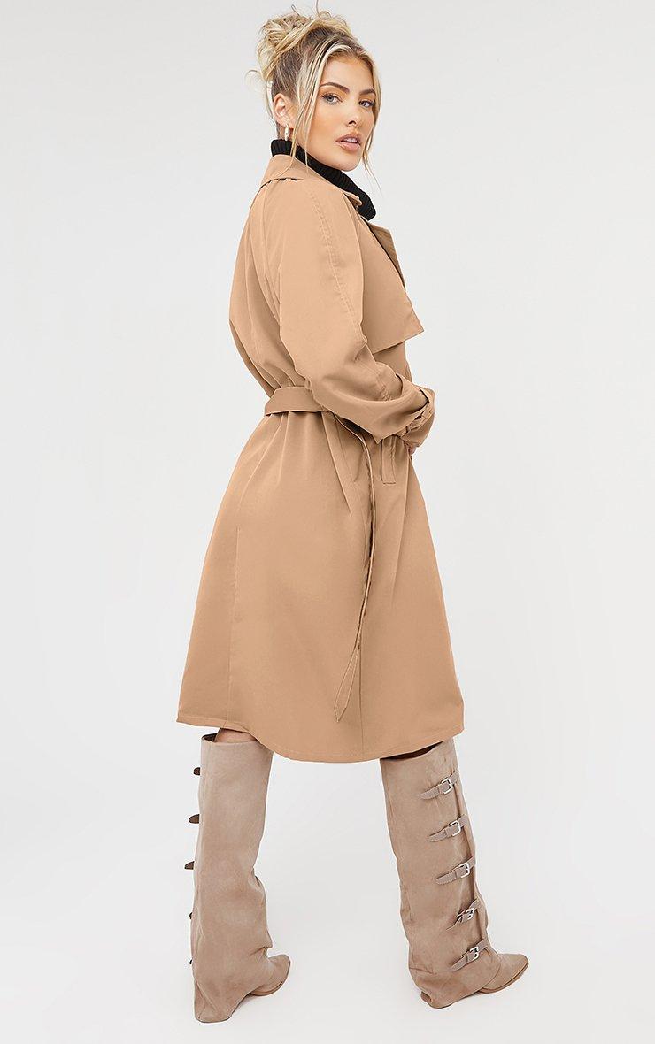 Mid Length Oversized Trench Coat In Stone | EGO US | EGO