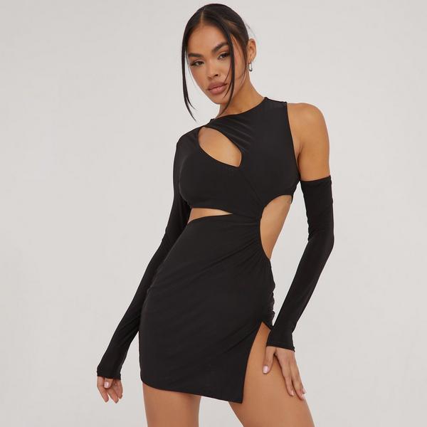 MELTTHELADY slash zipup mini dress