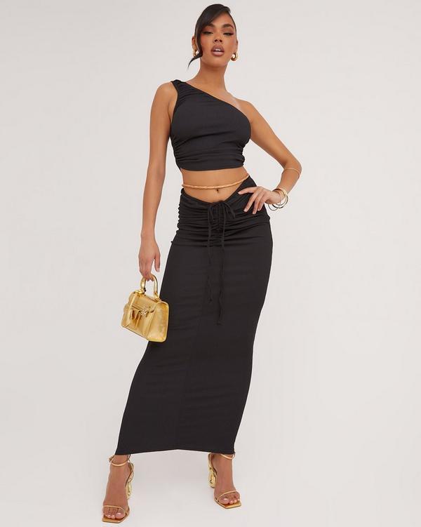 Maxi skirt clearance tie waist