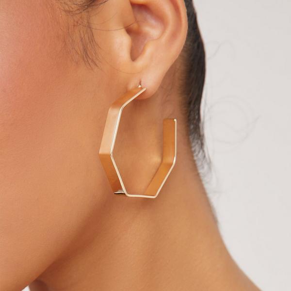 9ct gold sale chunky hoop earrings