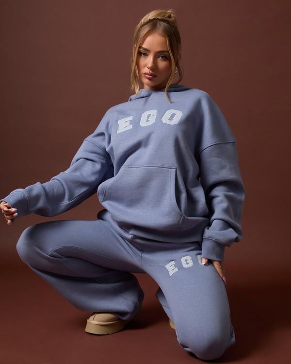 Slogan print hoodie top
