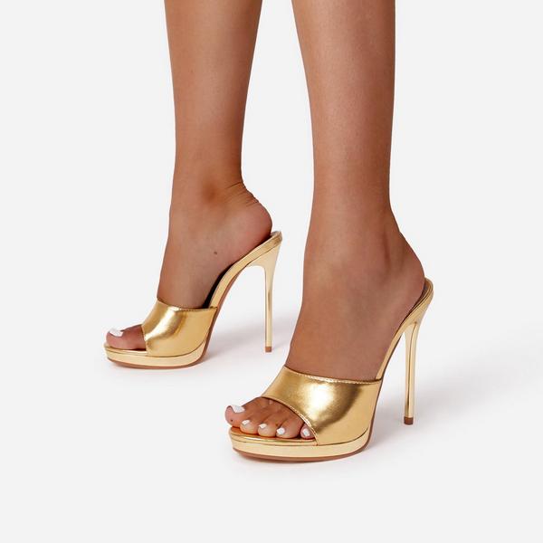 high heel stiletto mules