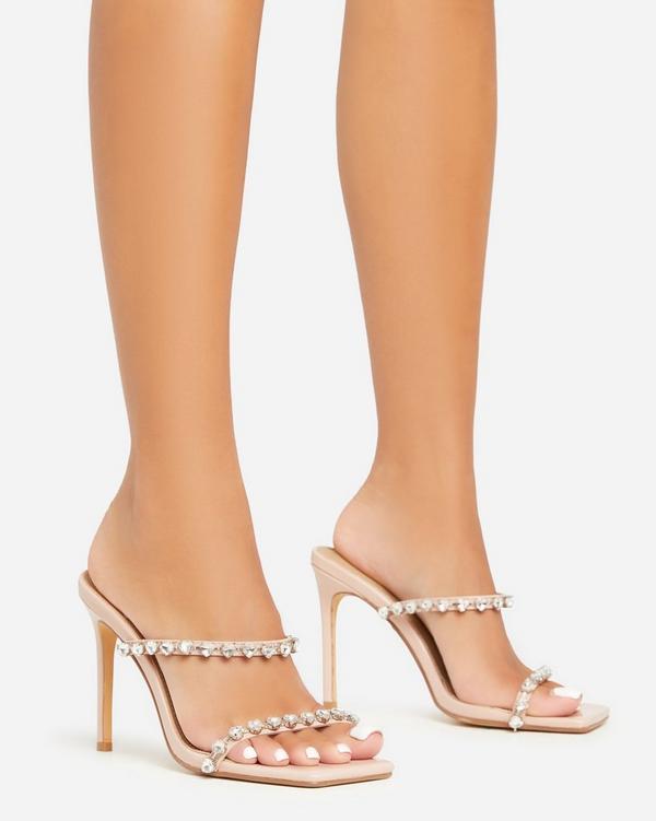 Diamante discount mule heels