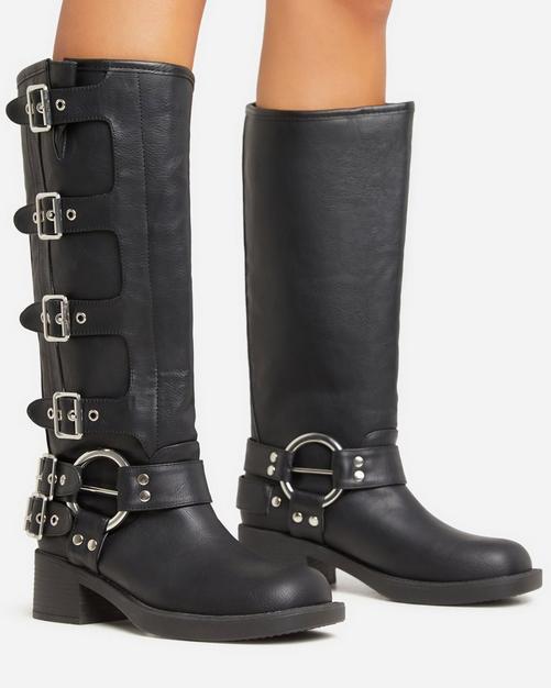 Girly biker cheap boots