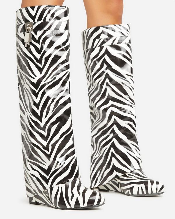 Zebra print hot sale booties