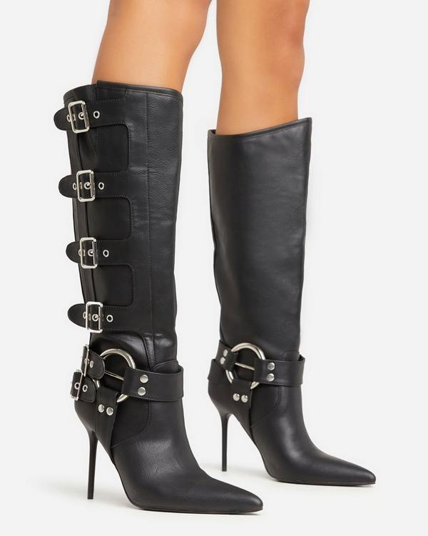 Mid calf biker on sale boots