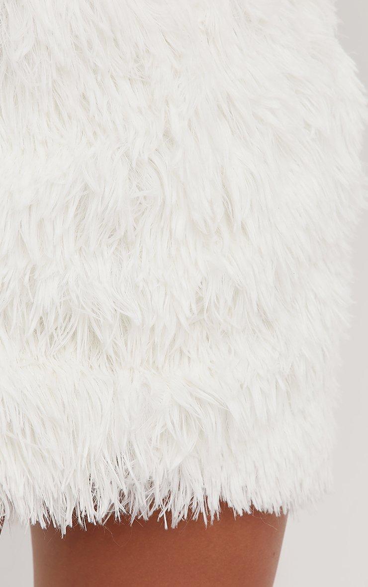 High Waist Mini Skirt In White Faux Fur | EGO Shoes High Waist Mini Skirt In White Faux Fur | EGO Shoes