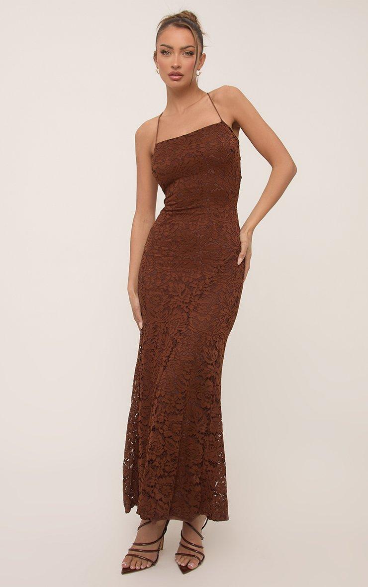 brown lace up dress Brown Lace Dress – BLK.BLZR