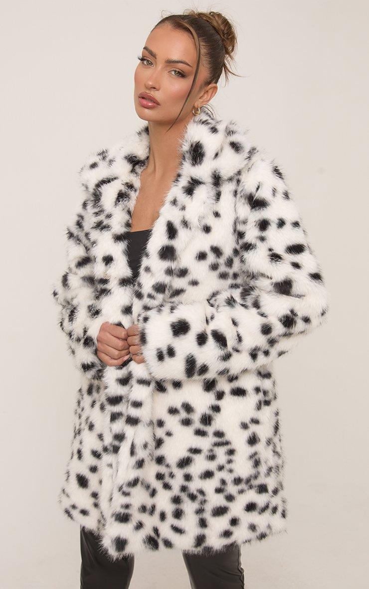 VOLUME ECO FUR COAT アイボリー eco-fur 'long coat' ivory – thehighlights