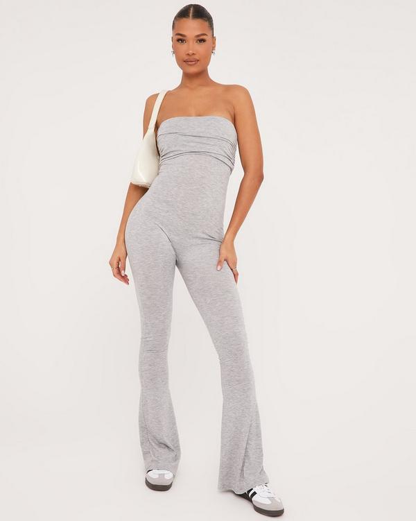 Bandeau best sale flared jumpsuit