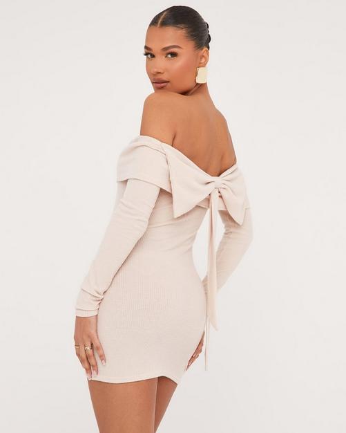 Body Contour Mesh Printed Off The Shoulder Ruched Midi Dress