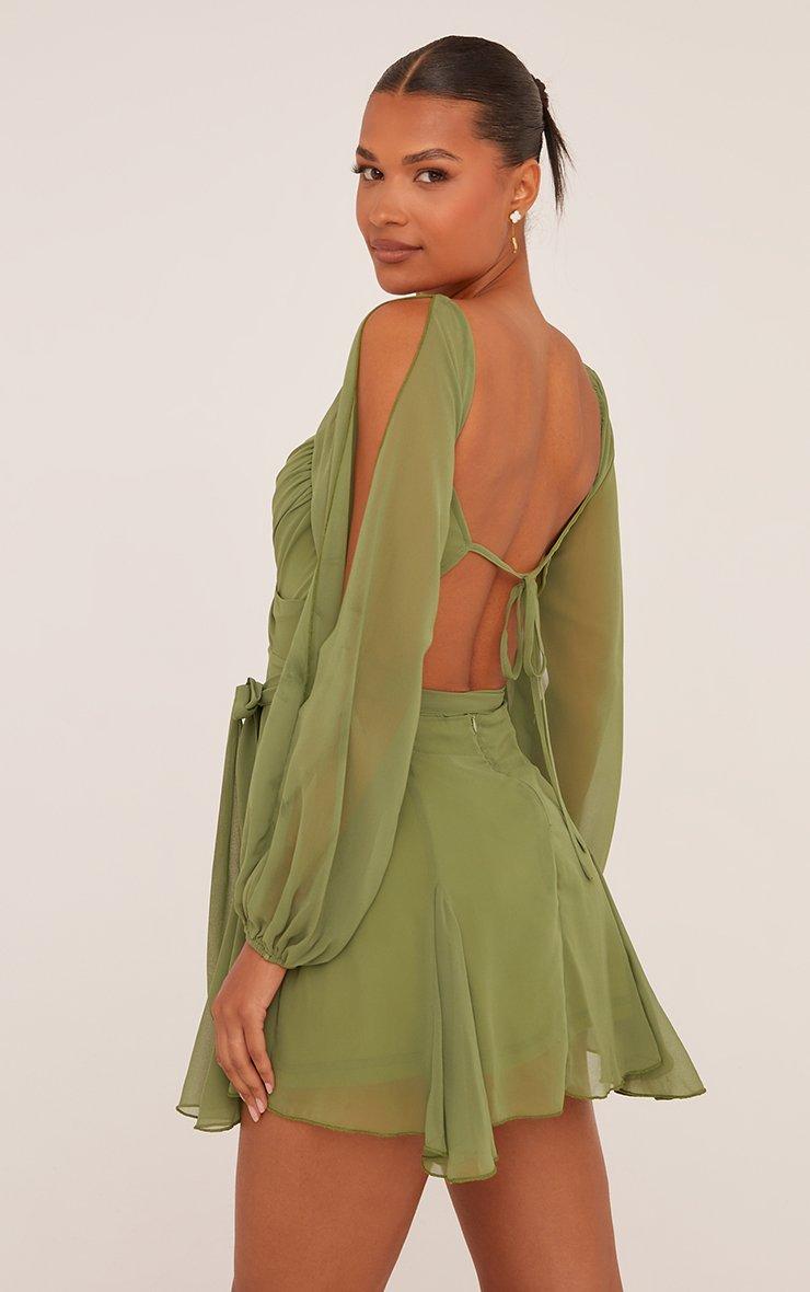 fitted lace wedding dress Sweet Jane Olive Crushed Velvet Mini Dress | As Seen on Taylor Swift main image 0