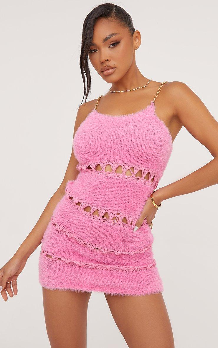 chain strap bodycon mini dress Cutout Mini Dress With Gold Chain Straps