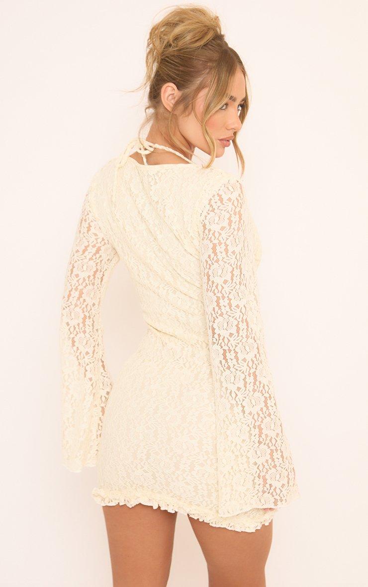 navy lace long prom dress 2 Pieces Long Sleeves Navy Blue Lace Prom Dresses, Navy Blue Two Piece –  jbydress main image 0