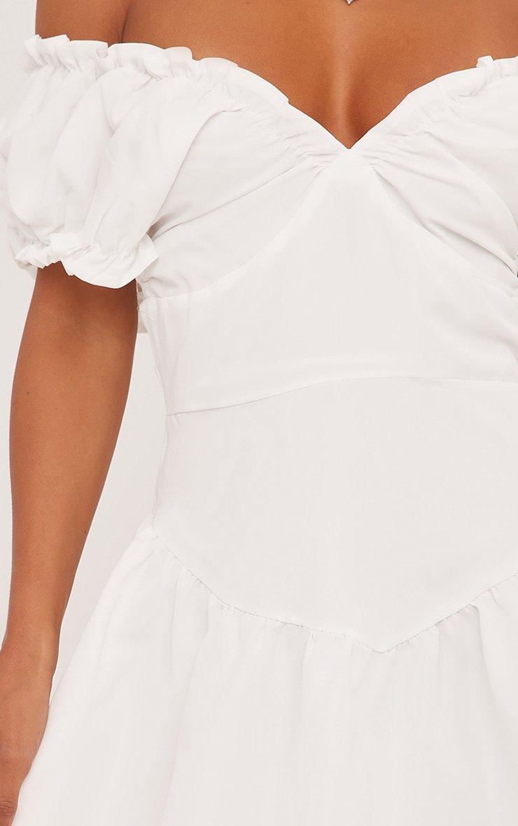 knee length dresses for ladies Flutter Sleeves Peplum Poplin Mini Dress – Hemline Mobile main image 1