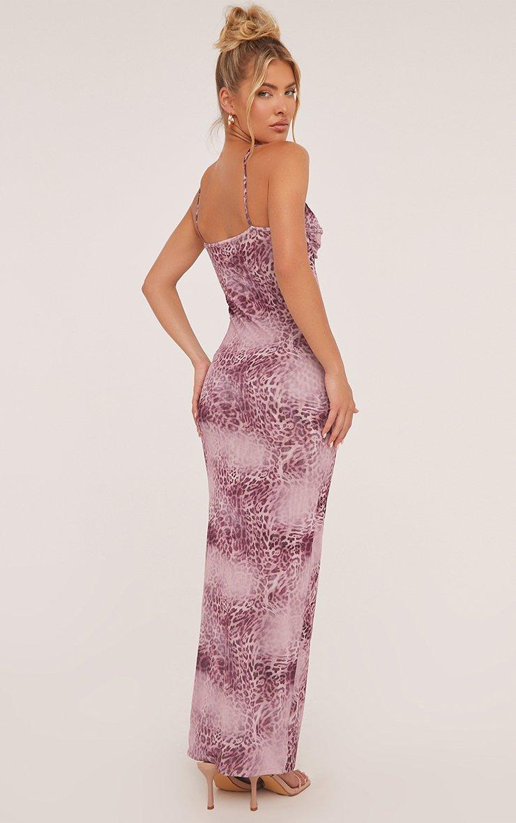 knee length dresses for ladies Amora Pink Floral Mesh Maxi Dress - M Size - Women's Dresses