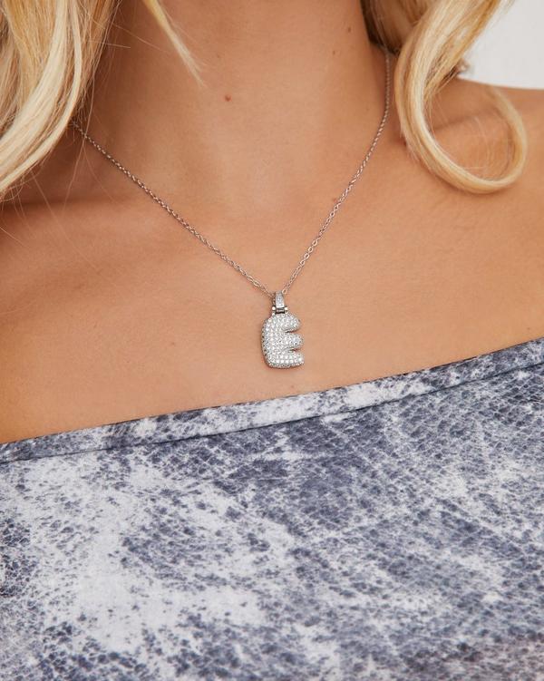 Diamante initial store necklace