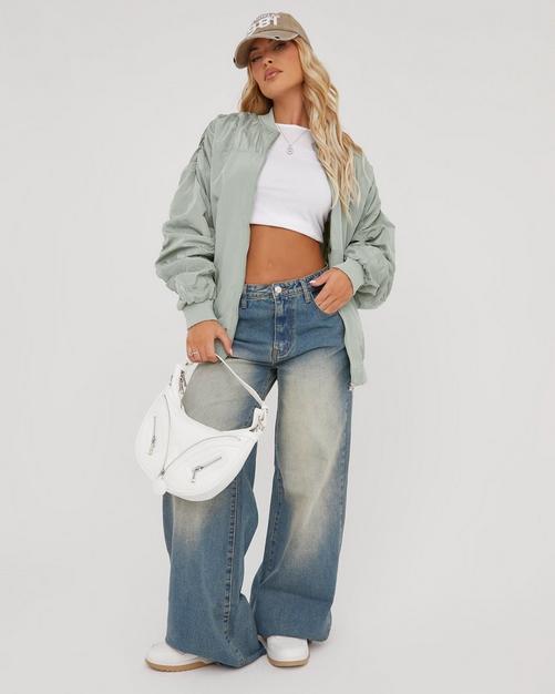 Oversized bomber outlet womens