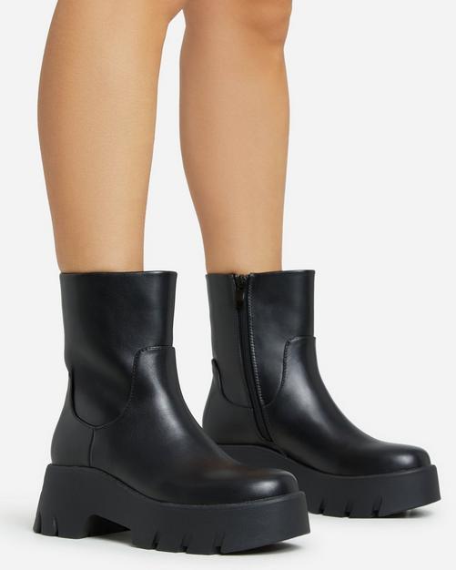 Black ankle best sale biker boots ladies