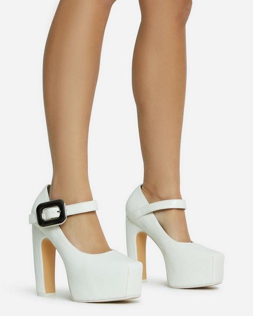 t strap platform heels