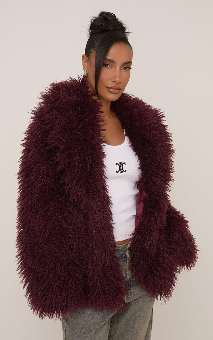 DEFORMATION COLLAR SHAGGY COAT ブラック DEFORMATION COLLAR SHAGGY COAT