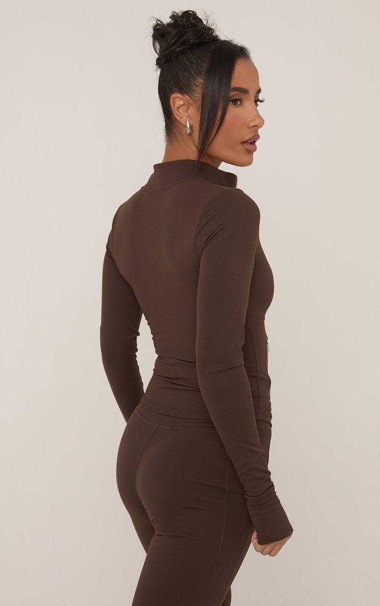 Long Sleeve Zip Through 'Ego Sport' Graphic Sculpt Jacket In