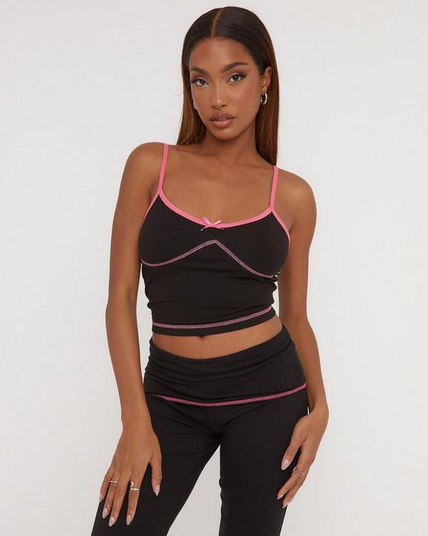 NWT. Strappy bra top. Yoga/work out. Black
