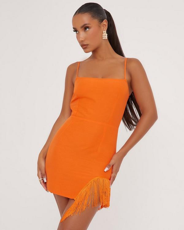 Strappy square neck bodycon dress hotsell