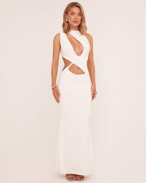 Evening maxi dresses white hotsell