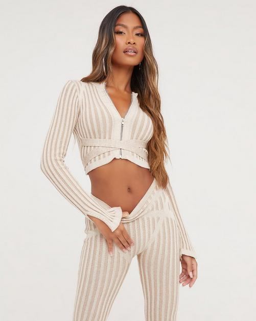 Crop top outlet and trouser set