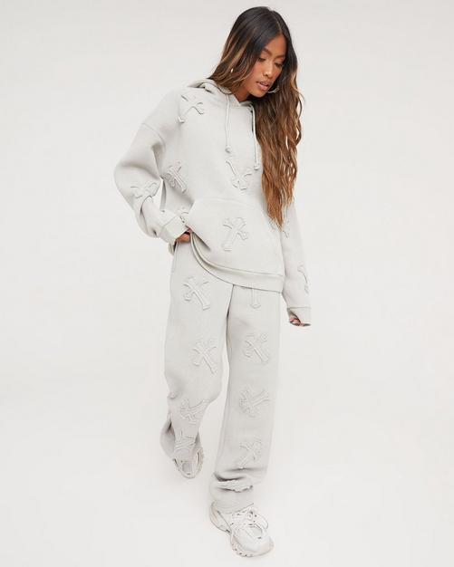 Silver Metallic Top & Joggers Women's Co-Ord Set