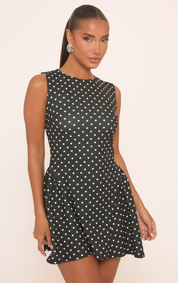 black and white polka dot mini dress Women's Print Ziva White in Size Large by Outcast Fully lined for comfort and finished with an invisible zipper Won Me Over Polka Dot