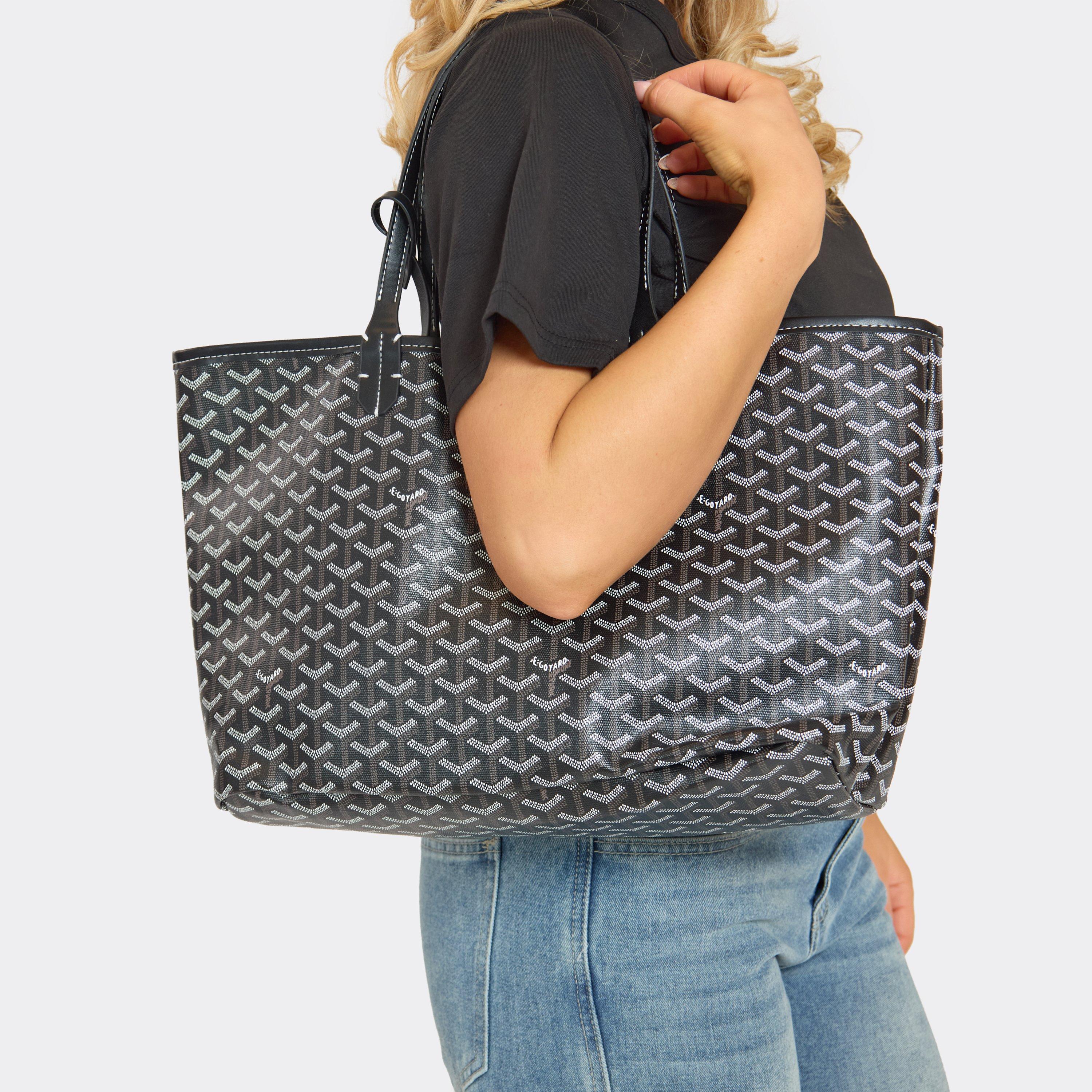 Techno Printed Detail Oversized Shopper Bag In Black Faux Leather, Women's Size UK 0