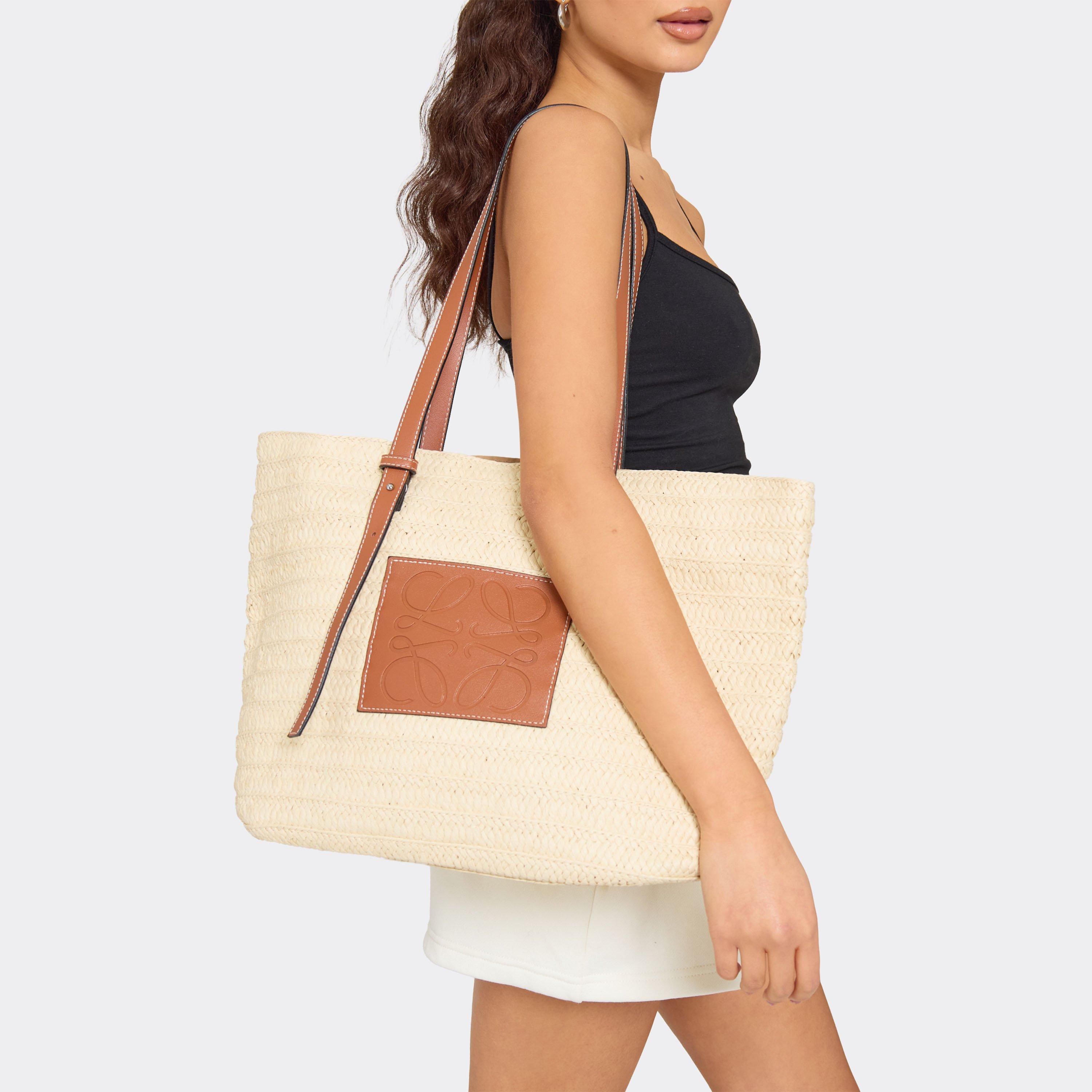 Jarrah Logo Detail Oversized Beach Bag In Cream Woven, Women's Size UK 0