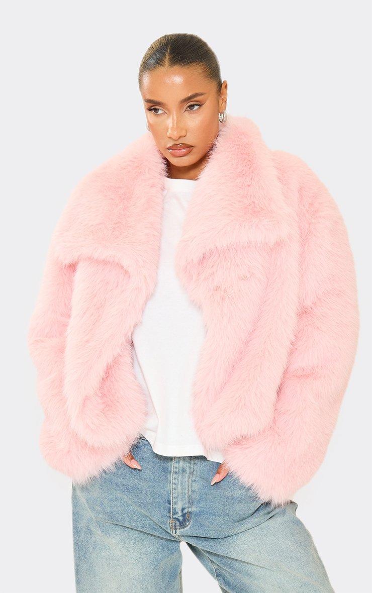 Shaggy Coat In Pink Faux Fur | EGO US | EGO