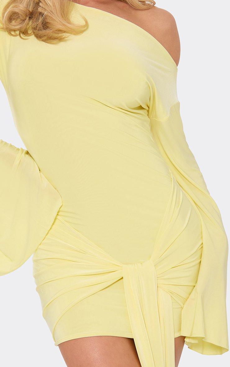 long flared sleeve drape detail mini bodycon dress Slinky® Brand Liverpool Crepe Knit Fit and Flare Dress with Side Seam –  Slinky Brand main image 1