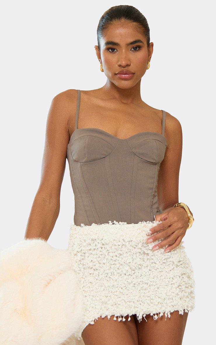 Low Rise Side Split Maxi Skirt In Silver Chainmail | EGO US | EGO