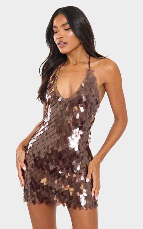 raelynn sequin bodycon dress in hot pink Cowl Neck Open Back Mini | EGO US this hot pink long