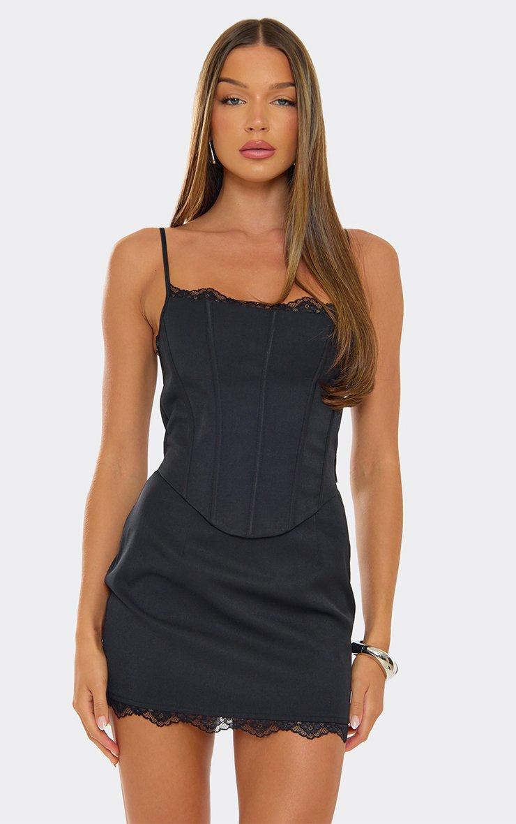 corset mini dress black Custom size while the sleek Carissa Mini Dress | Black