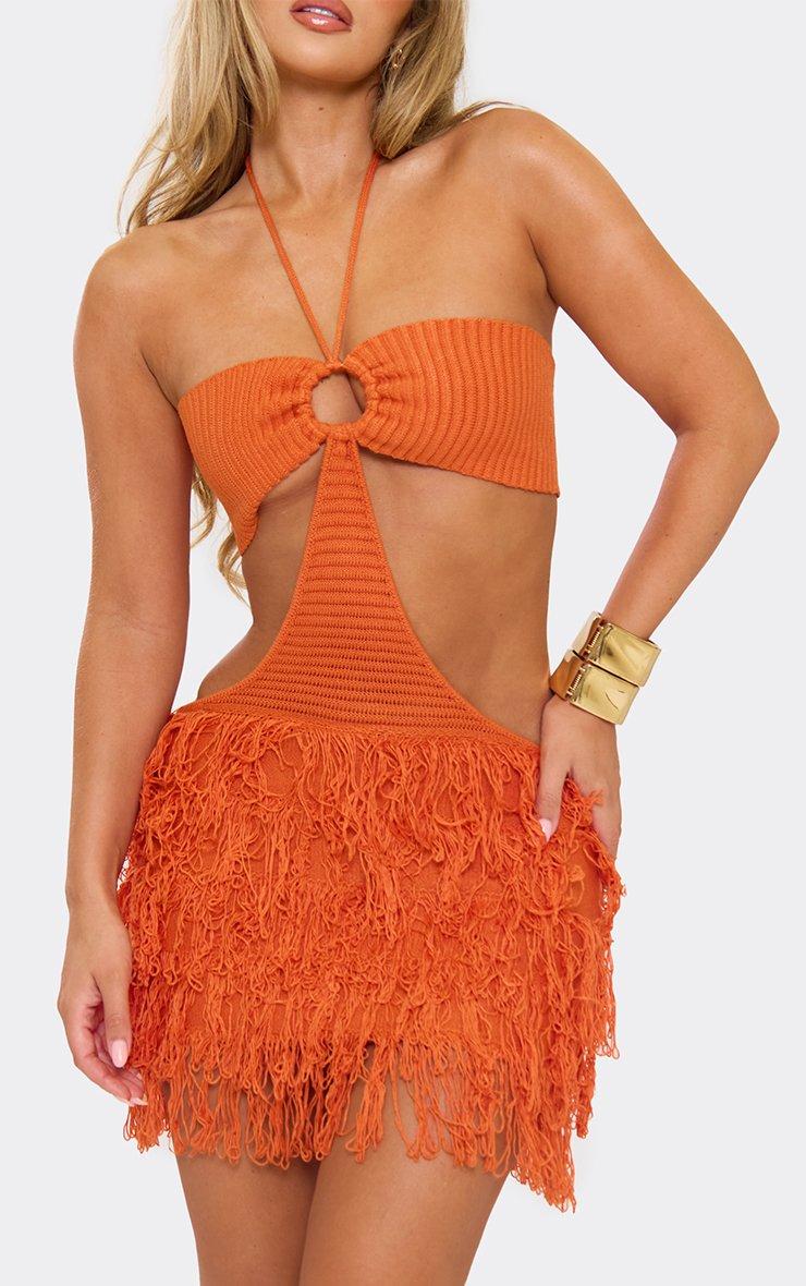 knee length dresses for ladies Amarra 87441 Size 8 Neon Pink Short Fitted Beaded Fringe Backless Homecoming Dress Cocktail Dress Sequin