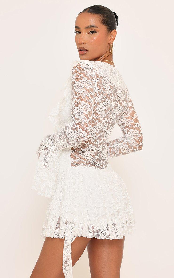 mini dress tulle Jane Summers Olivia White Tulle Bridal Mini Dress & First Dance After Party Dress 12 / Off White , female , adult