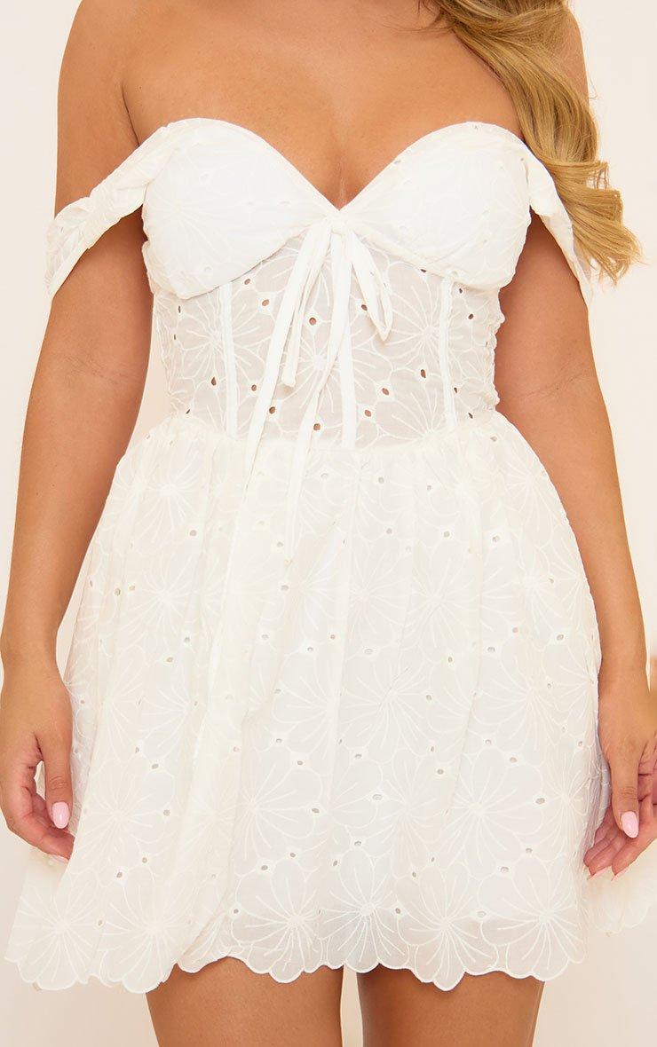 white christmas dresses Belong Together Mini Dress White Broderie main image 0