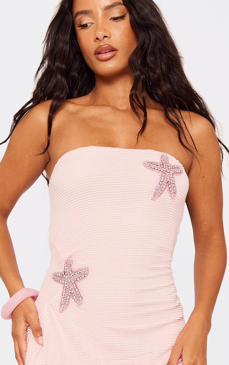 open lace back dress Starfish Glitter Mini Dress