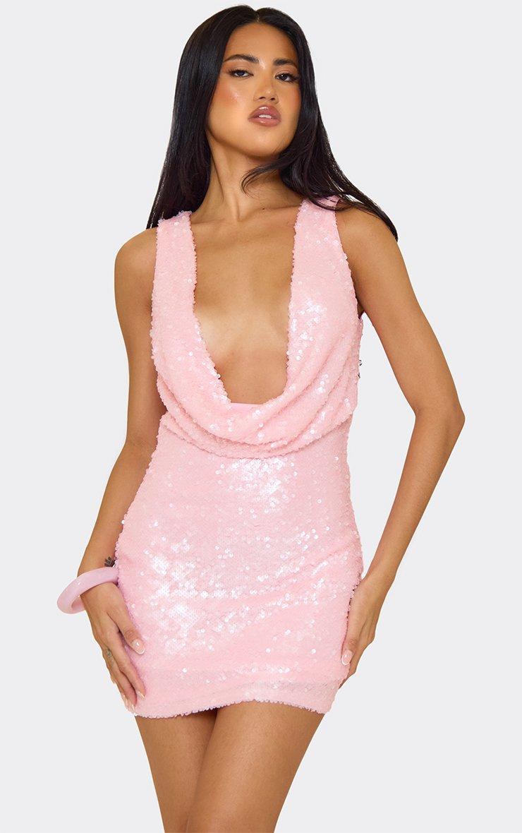 pink sequin cocktail dress Primavera Couture 4236 Size 00 Cut Out Homecoming Formal Corset Gown Shimmers in every type of light Sequin Embellished Short Dress 5057S