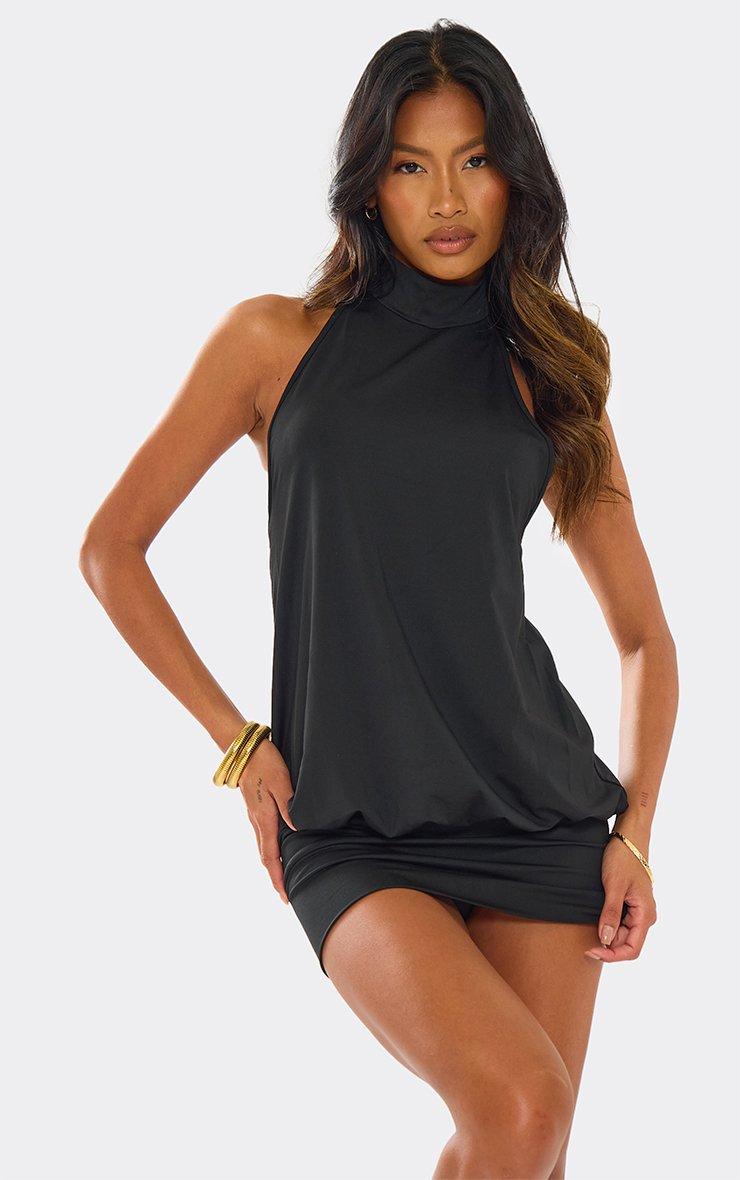 short dress women Dresses For In Summer Each dress is a unique piece of art with multicolored embroidery (may slightly vary from the images) White Black Halter Mini Dress