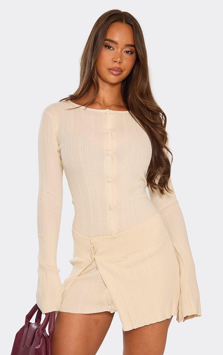 Halterneck Tie Waist Mini Dress In Orange Crochet Knit | EGO US | EGO