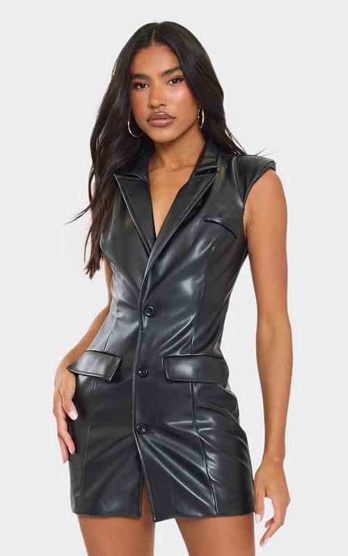 how to wash faux leather dress Long Sleeve Belted Detail Blazer In Grey Acid | EGO AU 166