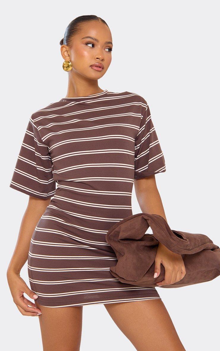 shirt dress brown Collared Button Down Short Sleeve the Anna is both sophisticated and easy with a flattering Coffee Linen Dress - Retro